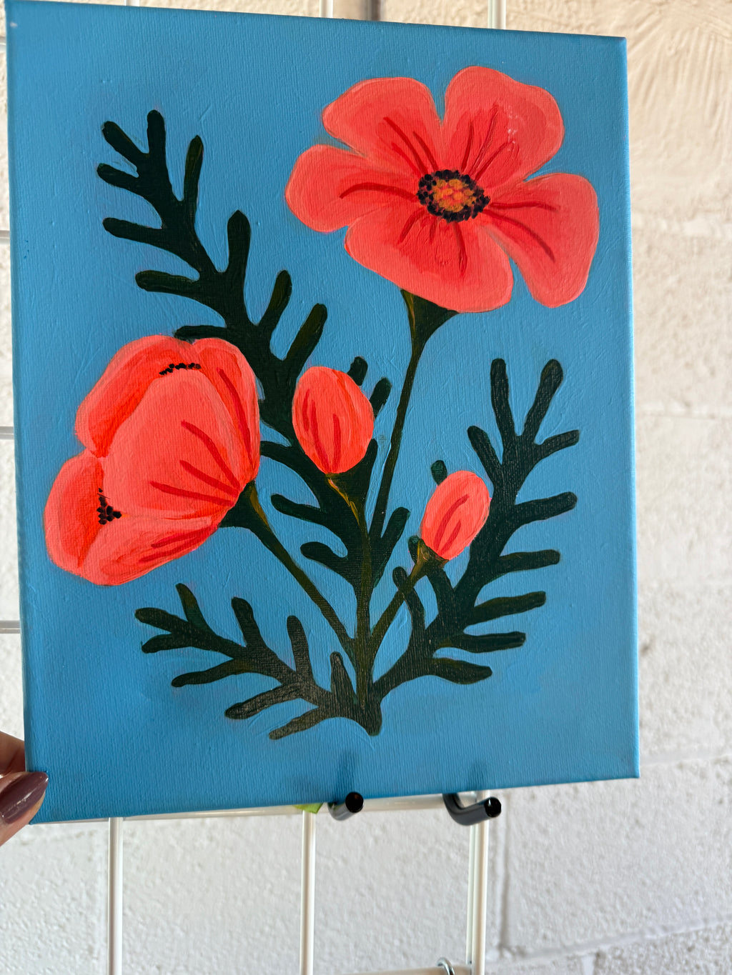 Red Poppy Floral Painting