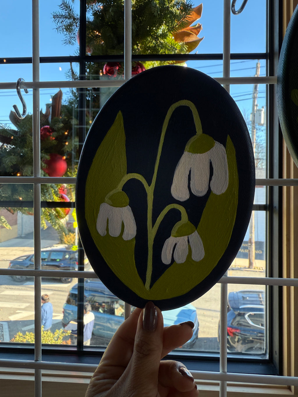 White Snowdrop Floral Painting