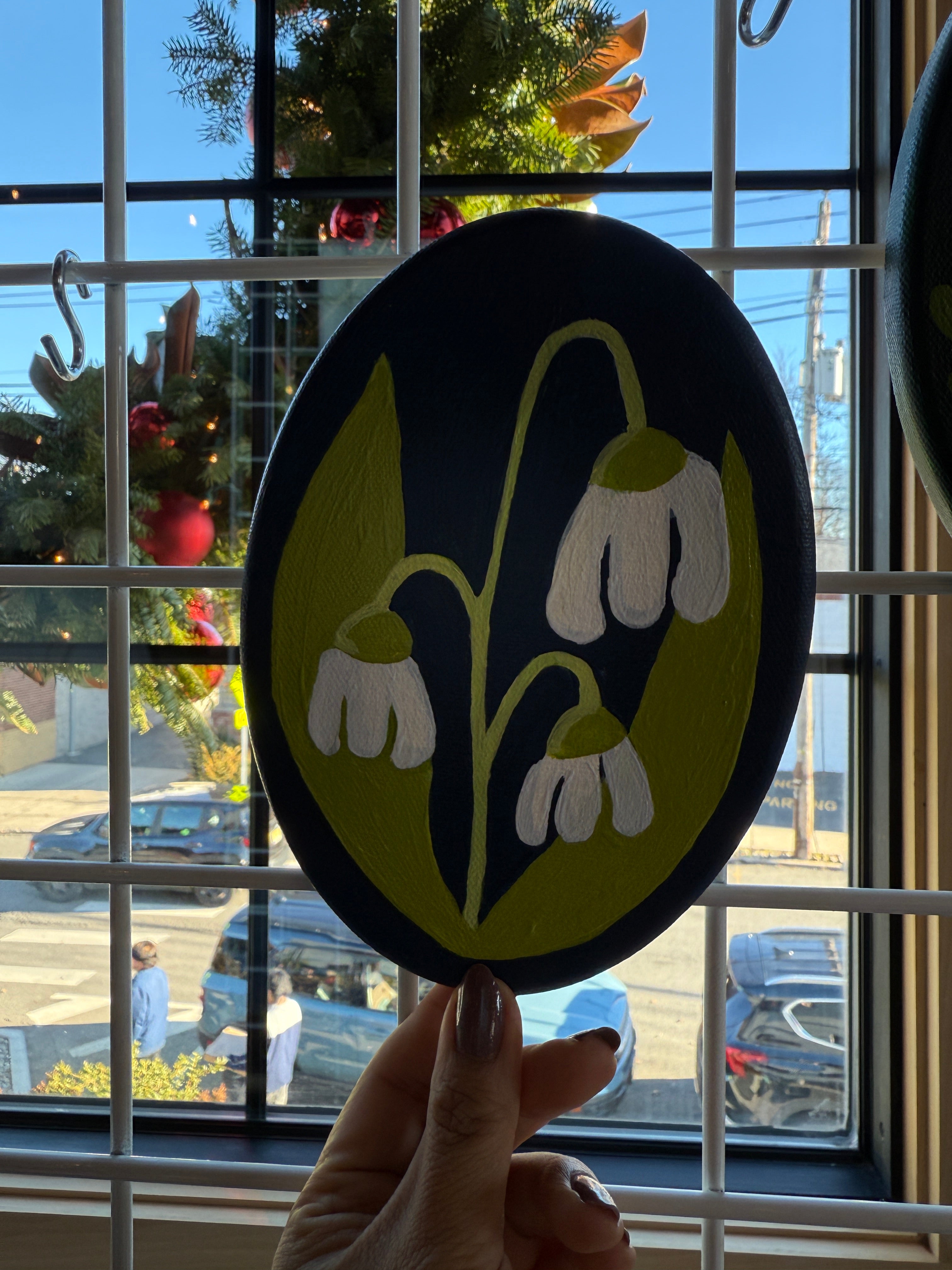 White Snowdrop Floral Painting